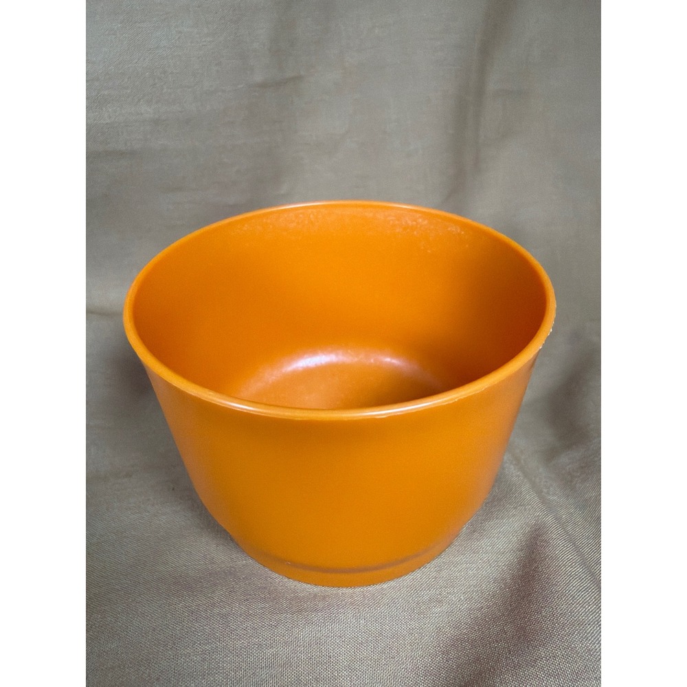 Tupperware 1229-20 Vintage Snack Cup Bowl Orange Plastic Retro MCM Made in‎ USA